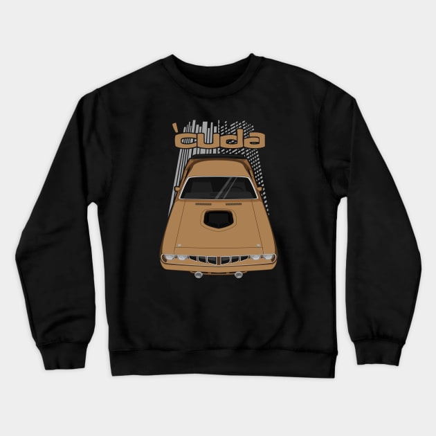 Plymouth Barracuda 1971 - Light brown Crewneck Sweatshirt by V8social